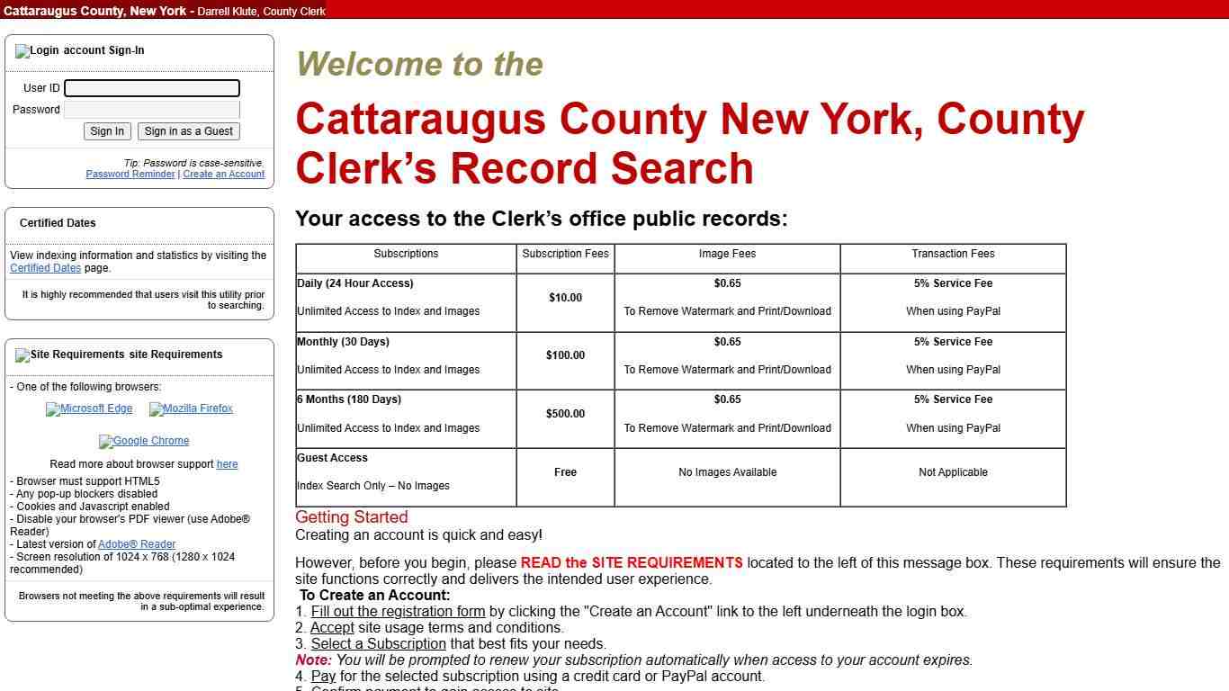 eSearch Account Sign In