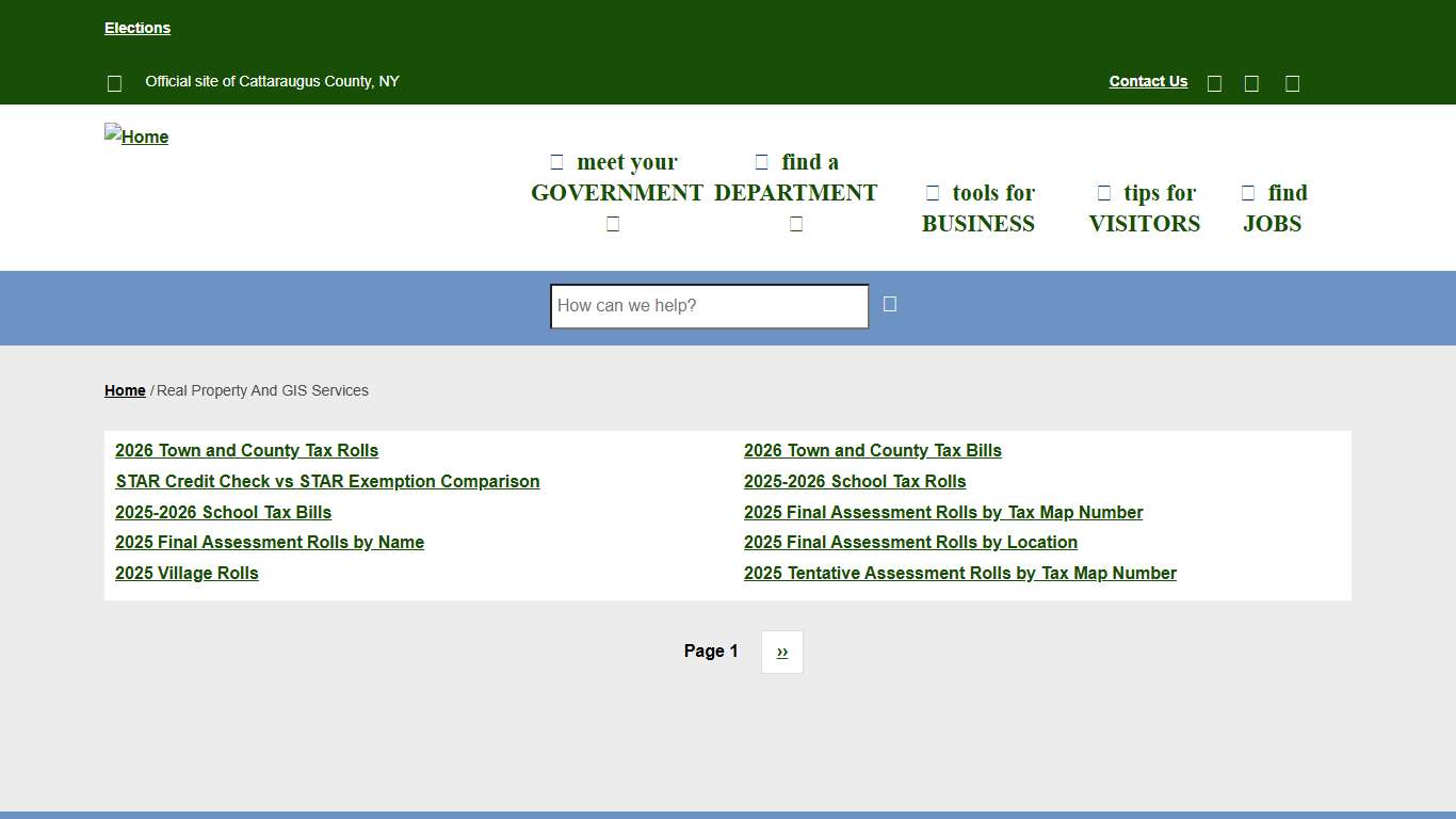 Real Property and GIS Services Cattaraugus County Website