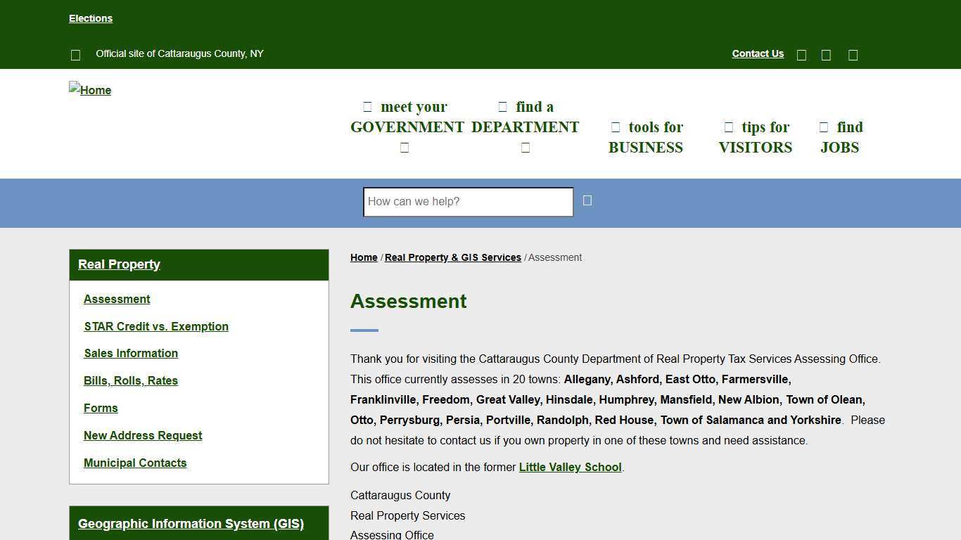 Assessment Cattaraugus County Website